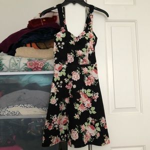 Black floral dress